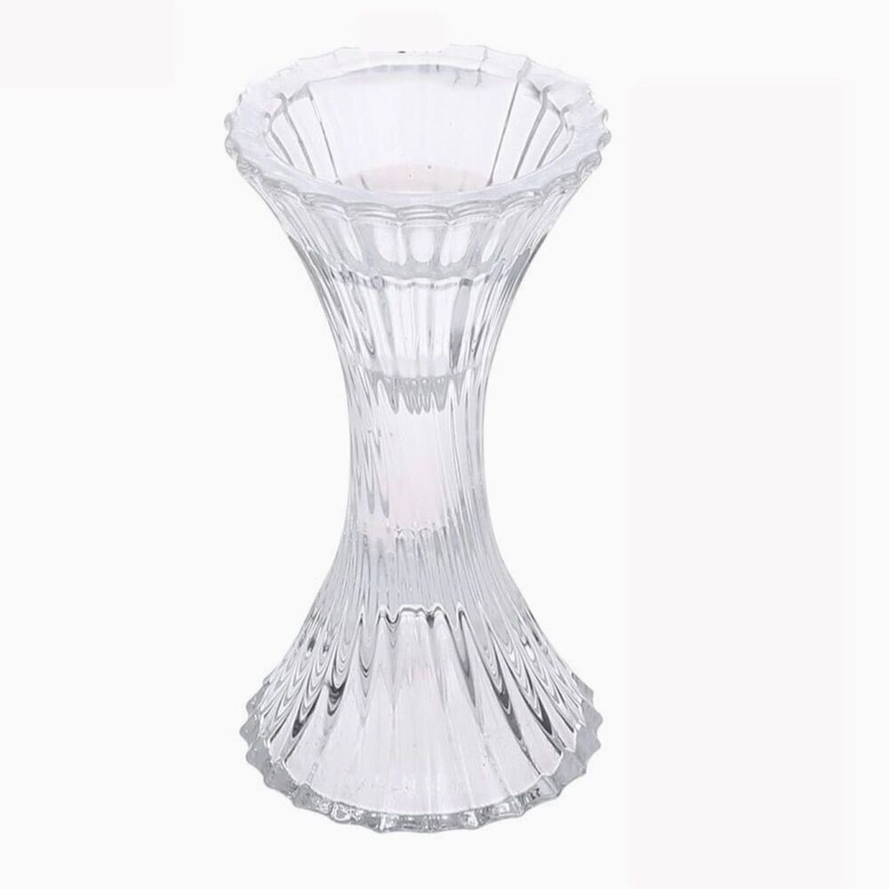 Mikasa Crystal Candlestick Holder Hourglass Design for Taper Candle